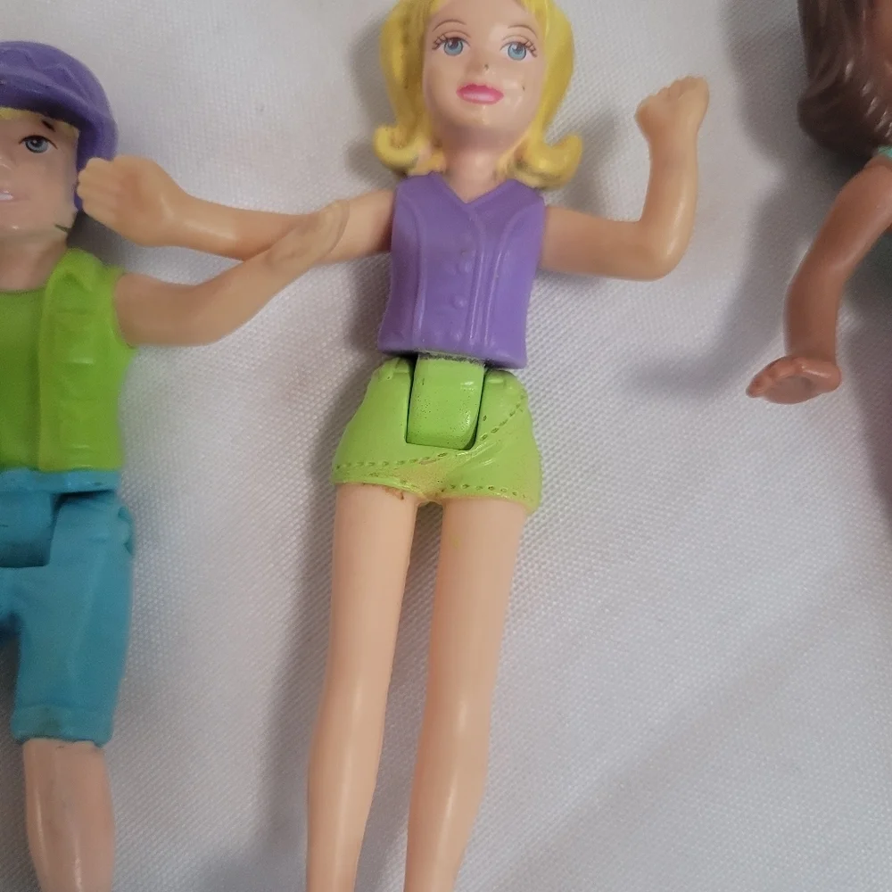 Polly Pocket Vintage 2003 McDonalds Happy Meal Hammock and 3 Figures